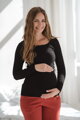 Těhotenské, kojící tričko Tummy Black