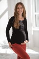 Těhotenské, kojící tričko Tummy Black