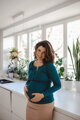 Těhotenské, kojící tričko Tummy Emerald