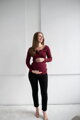 Těhotenské, kojící tričko Tummy Burgundy