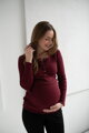 Těhotenské, kojící tričko Tummy Burgundy
