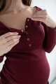 Těhotenské, kojící tričko Tummy Burgundy