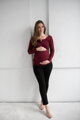 Těhotenské, kojící tričko Tummy Burgundy