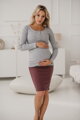 Těhotenské, kojící tričko Tummy Grey
