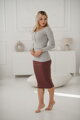 Těhotenské, kojící tričko Tummy Grey