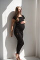 Těhotenské, kojící tričko,kr.rukáv Tummy Black