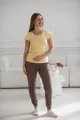 Těhotenské, kojící tričko,kr.rukáv Tummy Yellow