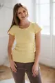 Těhotenské, kojící tričko,kr.rukáv Tummy Yellow