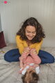 Kojící tričko, halenka Two Ways Mustard, dl.rukáv