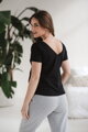Kojící tričko, halenka Two Ways Black, kr.rukáv