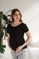 Kojící tričko, halenka Two Ways Black, kr.rukáv