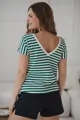 Kojící tričko, halenka Two Ways Green Stripes I, kr.rukáv