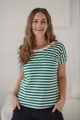 Kojící tričko, halenka Two Ways Green Stripes I, kr.rukáv