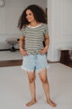 Kojící tričko, halenka Two Ways Khaki Stripes I, kr.rukáv