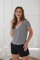 Kojící tričko, halenka Two Ways Navy Stripes I, kr.rukáv