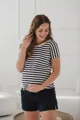 Kojící tričko, halenka Two Ways Navy Stripes I, kr.rukáv