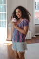 Kojící tričko, halenka Two Ways Pink Stripes I, kr.rukáv