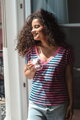 Kojící tričko, halenka Two Ways Pink Stripes I, kr.rukáv