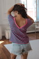Kojící tričko, halenka Two Ways Pink Stripes I, kr.rukáv