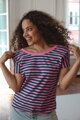 Kojící tričko, halenka Two Ways Pink Stripes I, kr.rukáv
