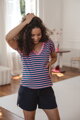 Kojící tričko, halenka Two Ways Pink Stripes I, kr.rukáv