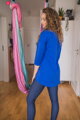 Těhotenská, kojící tunika Mommy 7/8 rukáv, Royal Blue