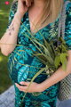 Těhotenské, kojící šaty Two Ways Long Tropic