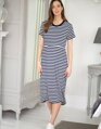 Těhotenské, kojící šaty Seraphine Greyson Navy Stripes