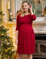 Těhotenské, kojící šaty Seraphine Peachey Claret