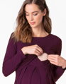 Těhotenské, kojící šaty Seraphine Peachey Burgundy