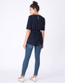 Kojící, těhotenská tunika Seraphine Salema Navy Blue