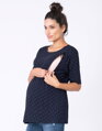 Kojící, těhotenská tunika Seraphine Salema Navy Blue