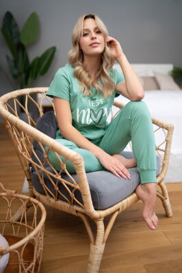 Kojící pyžamo 9901 Best Mom Wasabi