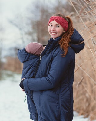 Zimní těhotenská a nosící bunda Zora, tmavě modrá