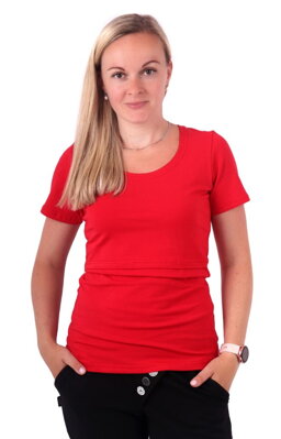 Kojící tričko Kateřina, krátký rukáv, červené