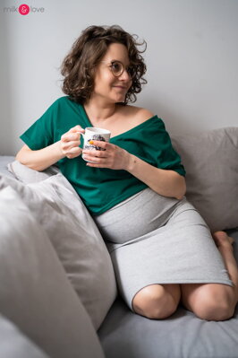 Těhotenská sukně Tummy Light Grey