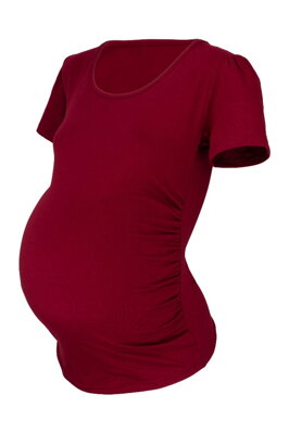 Těhotenské triko Joly KR, bordó