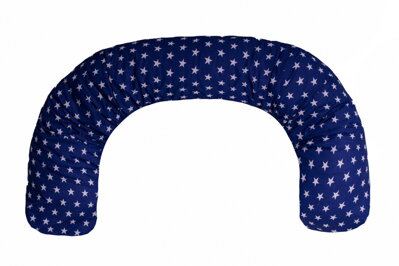Oasi multifunkční polštář pro těhotné a kojící ženy, modrý s hvězdičkami, 185x25cm