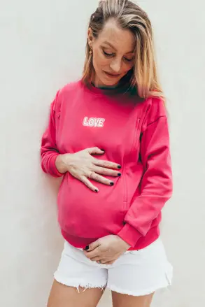 Kojící mikina Pink Love