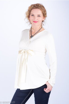 Těhotenská elegantní halenka Antonia Ecru