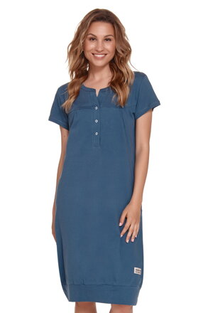 DN Nightwear 4348 kojicí noční košile Maja  Deep Blue