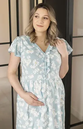 Mateřská noční košile Linda Daisy Blue