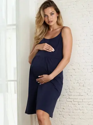 Kojící noční košile na ramínka Merry Navy