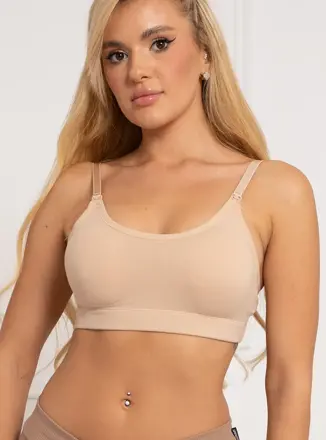 Bavlněná mateřská podprsenka Agnes Beige