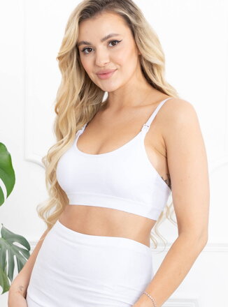 Bavlněná mateřská podprsenka Agnes White