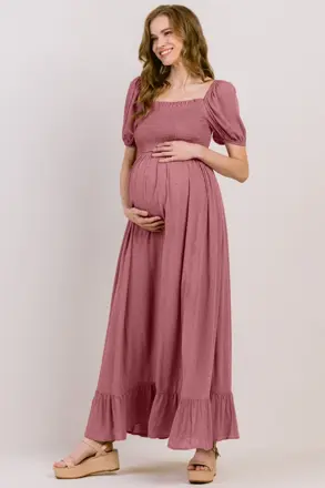 Těhotenské maxi šaty na léto Rory Mauve
