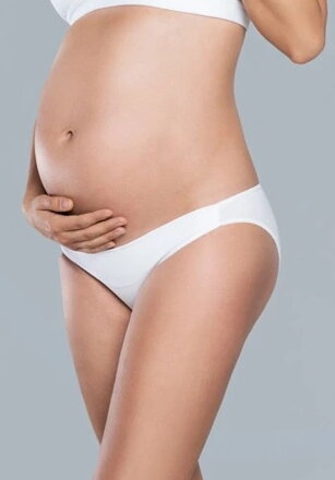 Těhotenské nízké kalhotky Lux mini bílé