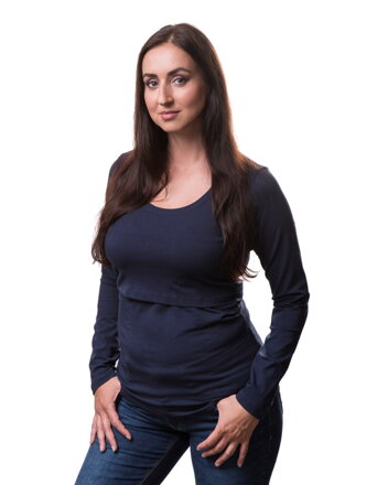 Kojicí tričko Kateřina, dlouhý rukáv, tmavě modré