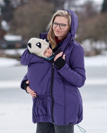 Zimní těhotenská a nosící bunda Zora, fialová