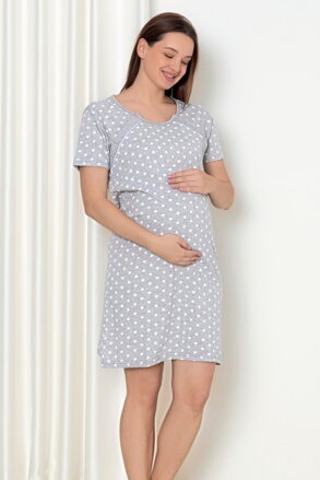 Kojicí noční košile 21300 Grey Dots